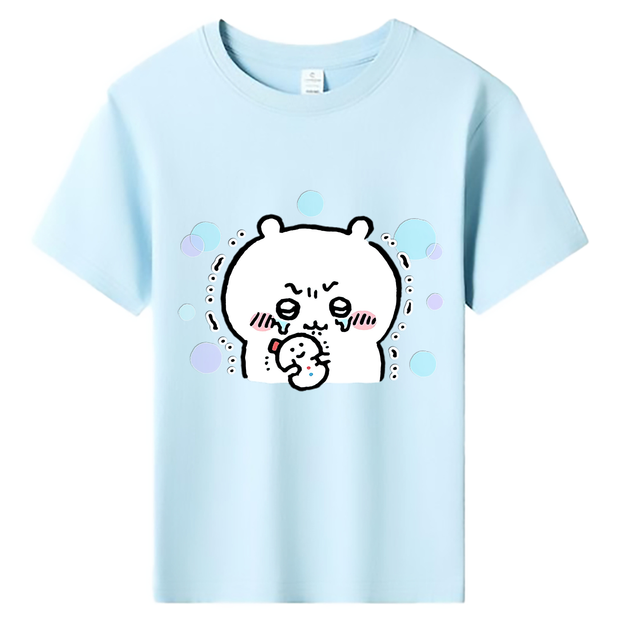 （画像用） ちいかわ ちいかわ Chii-kawa chiikawa 綿100％キッズTシャツ（フロントプリント）